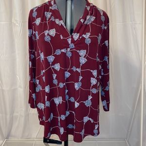 Vneck Long Sleeve Charter Club Top Sz XXL